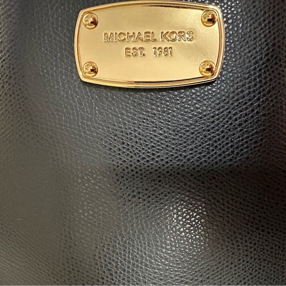 Authentic Michael Kors Large Solid Black Tote Bag - image 3